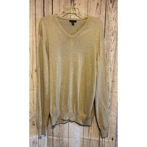 VanHeusen Vintage Men’s 80’s V neck Beige Pullover Sweater Size XXL